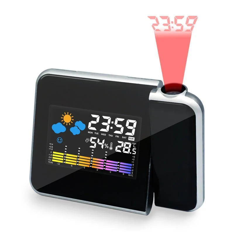 LED Alarm Projection Clock Thermome