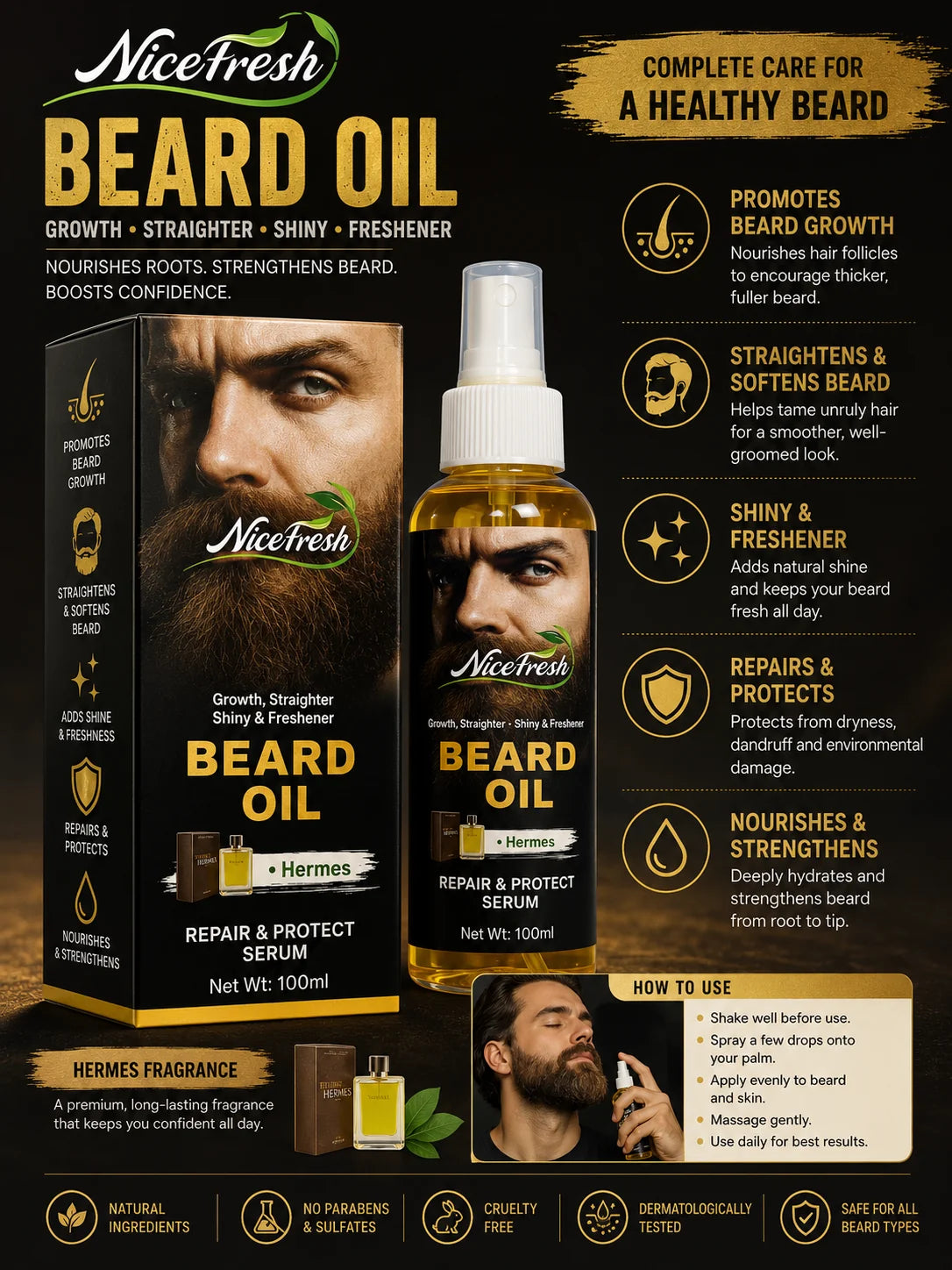 NiceFresh Beard Growth Oil