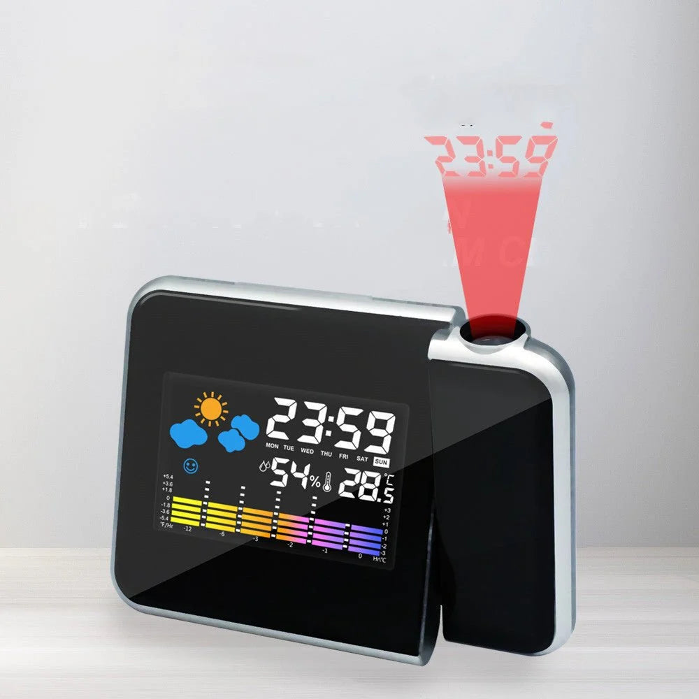 LED Alarm Projection Clock Thermome
