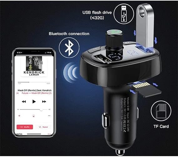 T-Typed Bluetooth MP3 Car Charg